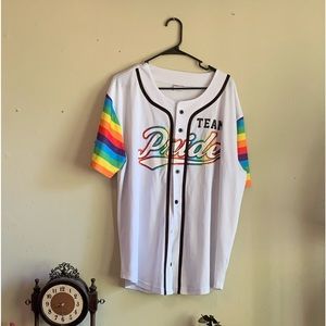 Pride Baseball Jersey Style Top